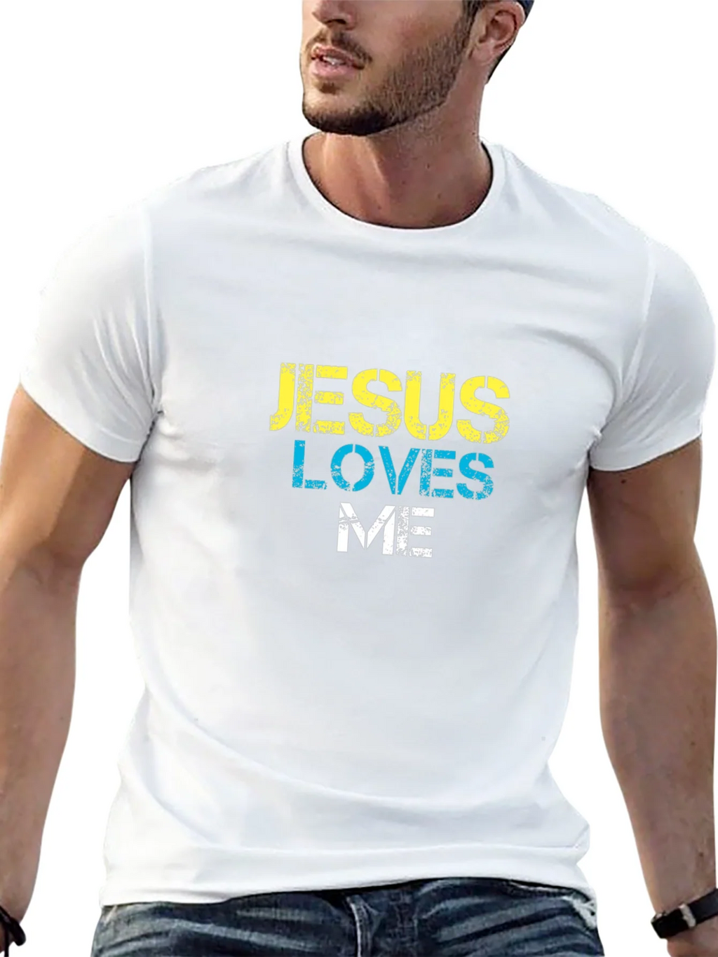Jesus Loves Me Black T-Shirt product image 10