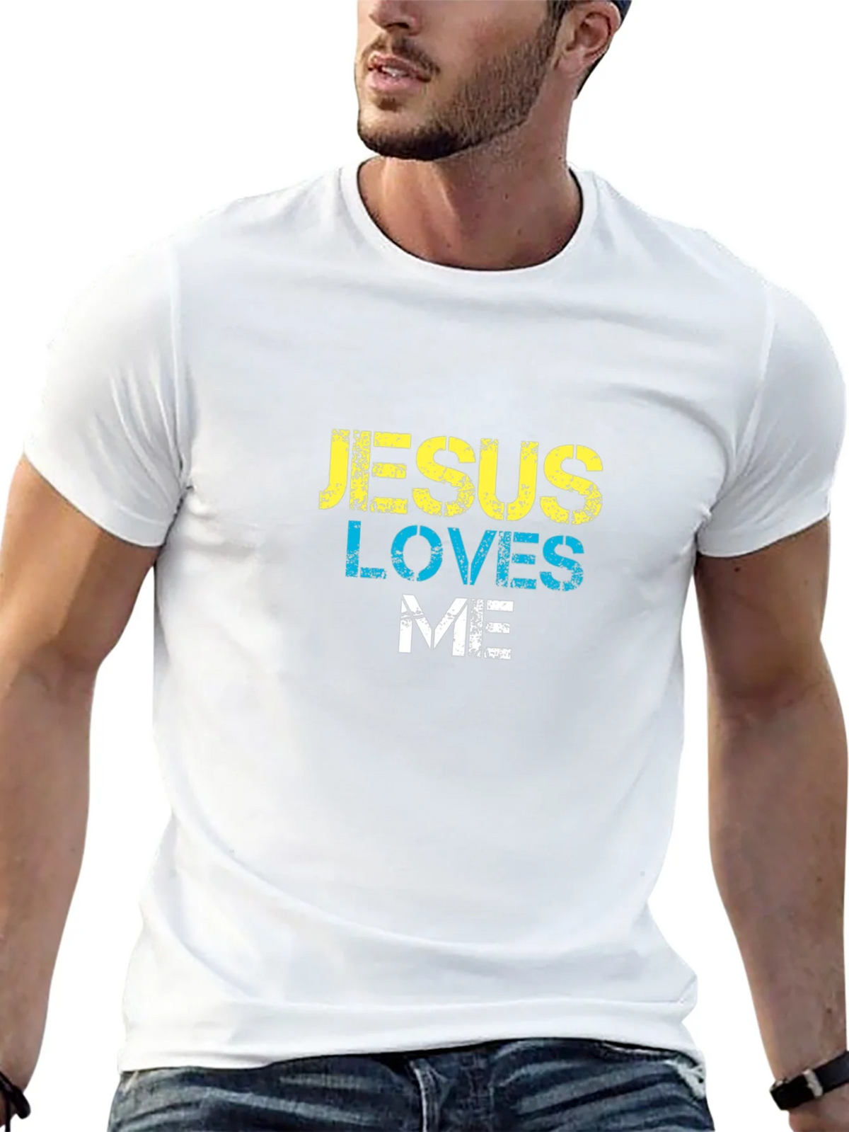 Jesus Loves Me Black T-Shirt product image 10