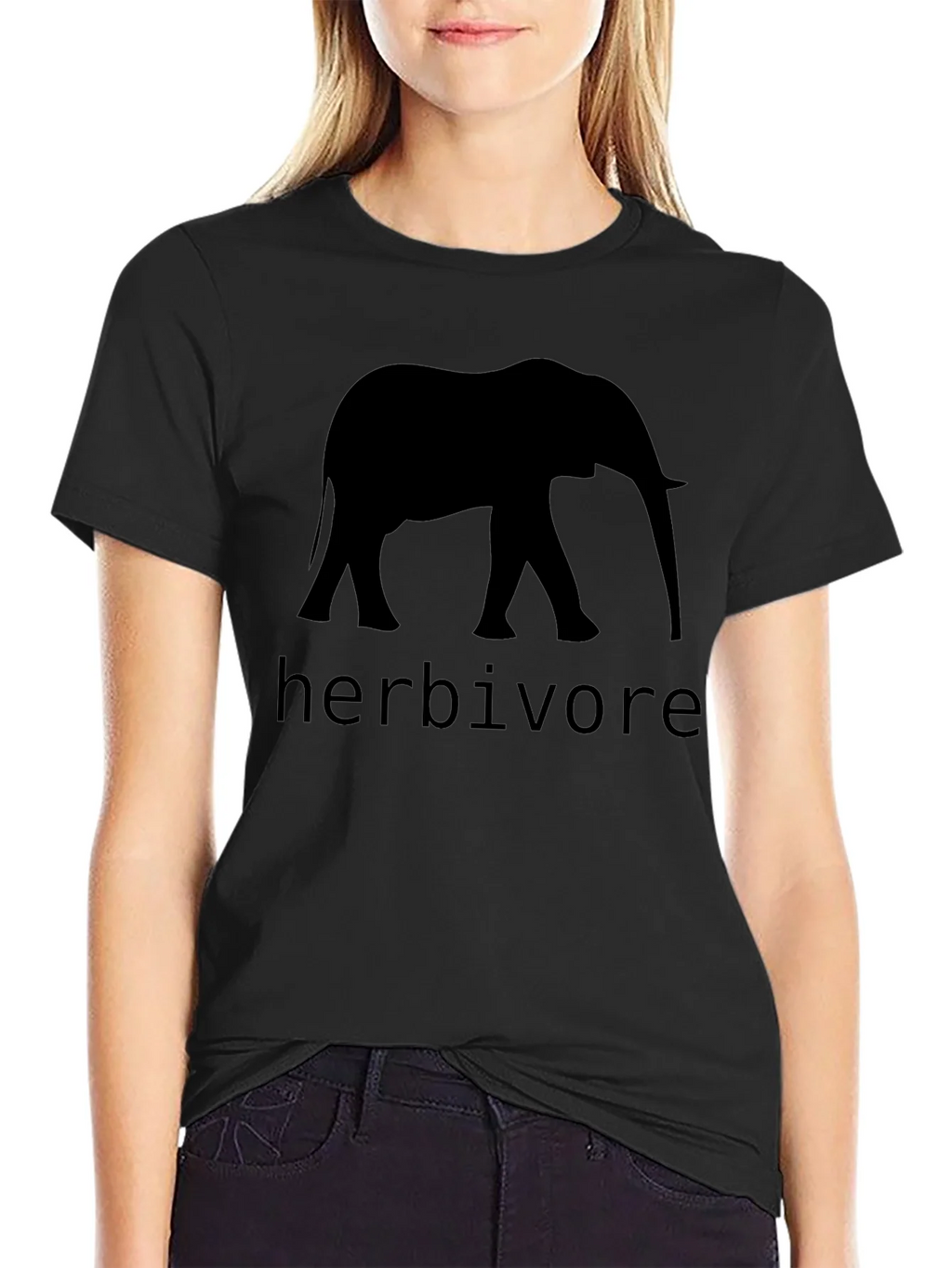 Herbivore Elephant Graphic Black T-Shirt product image 2
