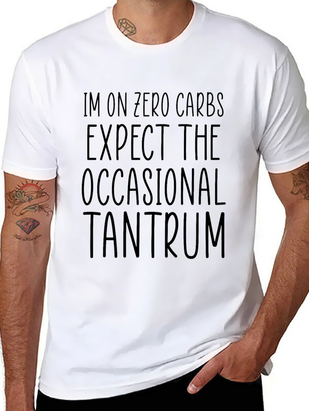 Zero Carb Tantrum Black T-Shirt product image 7