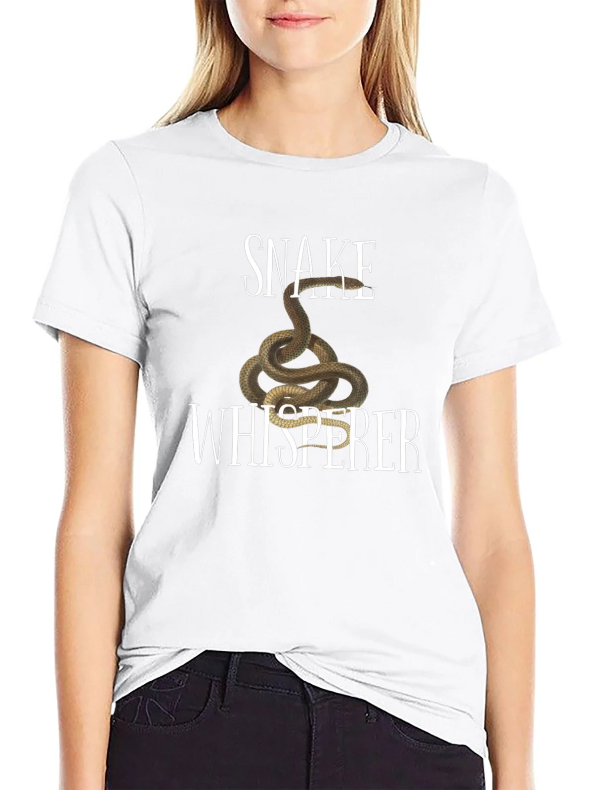 Snake Whisperer Graphic Tee - Black Cotton T-Shirt product image 8