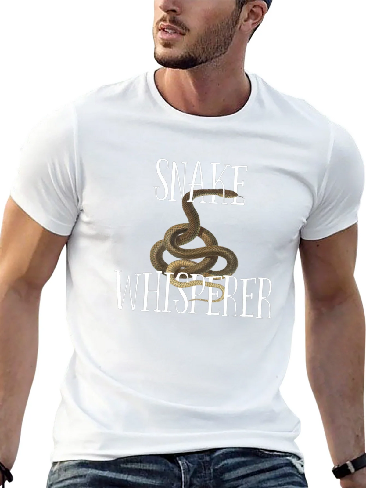 Snake Whisperer Graphic Tee - Black Cotton T-Shirt product image 12