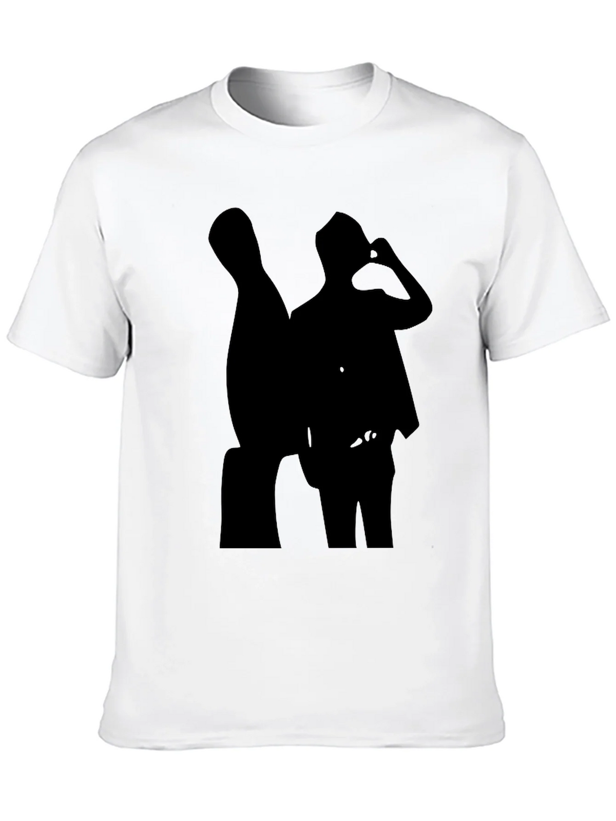 Silhouette Tee: Cool Black Graphic T-Shirt product image 9