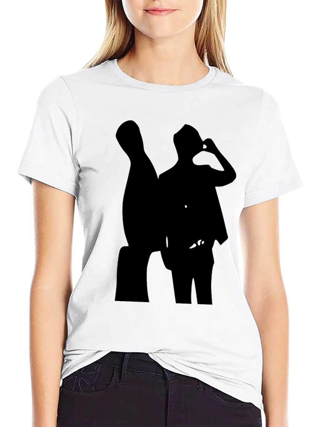 Silhouette Tee: Cool Black Graphic T-Shirt product image 8
