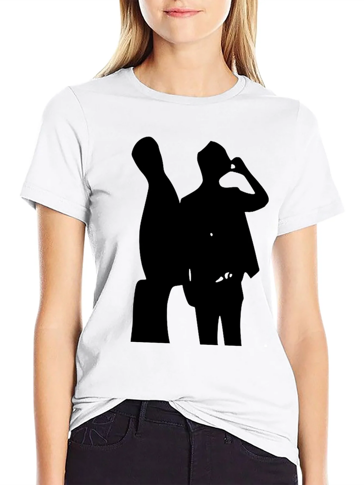 Silhouette Tee: Cool Black Graphic T-Shirt product image 8