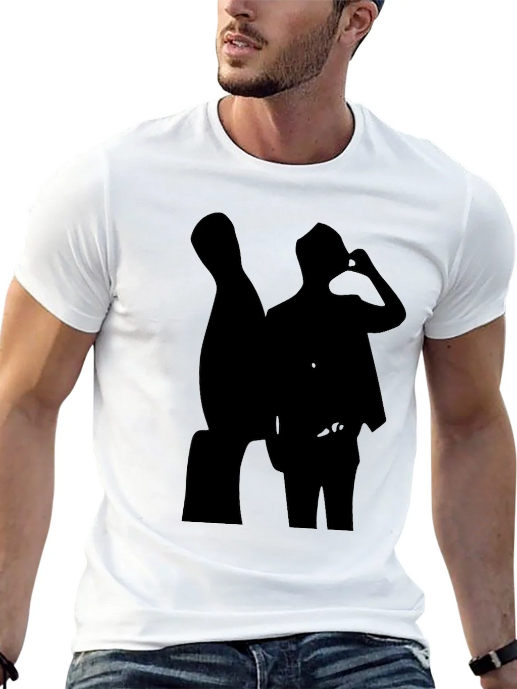 Silhouette Tee: Cool Black Graphic T-Shirt product image 12