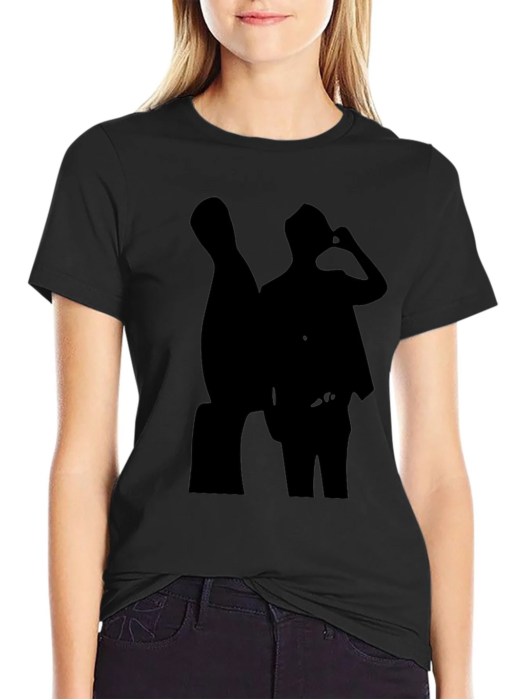 Silhouette Tee: Cool Black Graphic T-Shirt product image 2