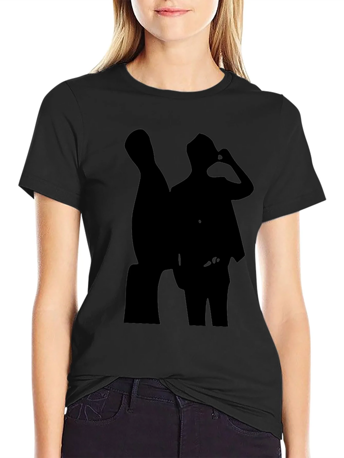 Silhouette Tee: Cool Black Graphic T-Shirt product image 2