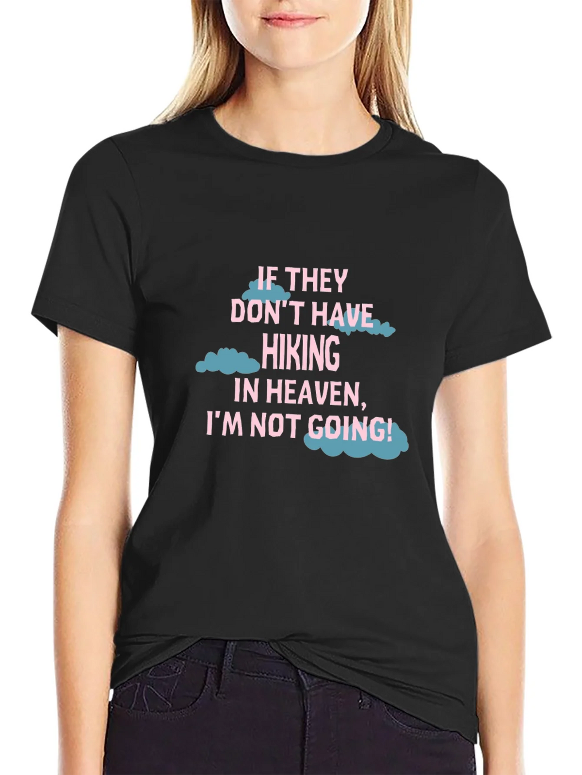 Hiking Heaven T-Shirt - Black Crew Neck Tee product image 2