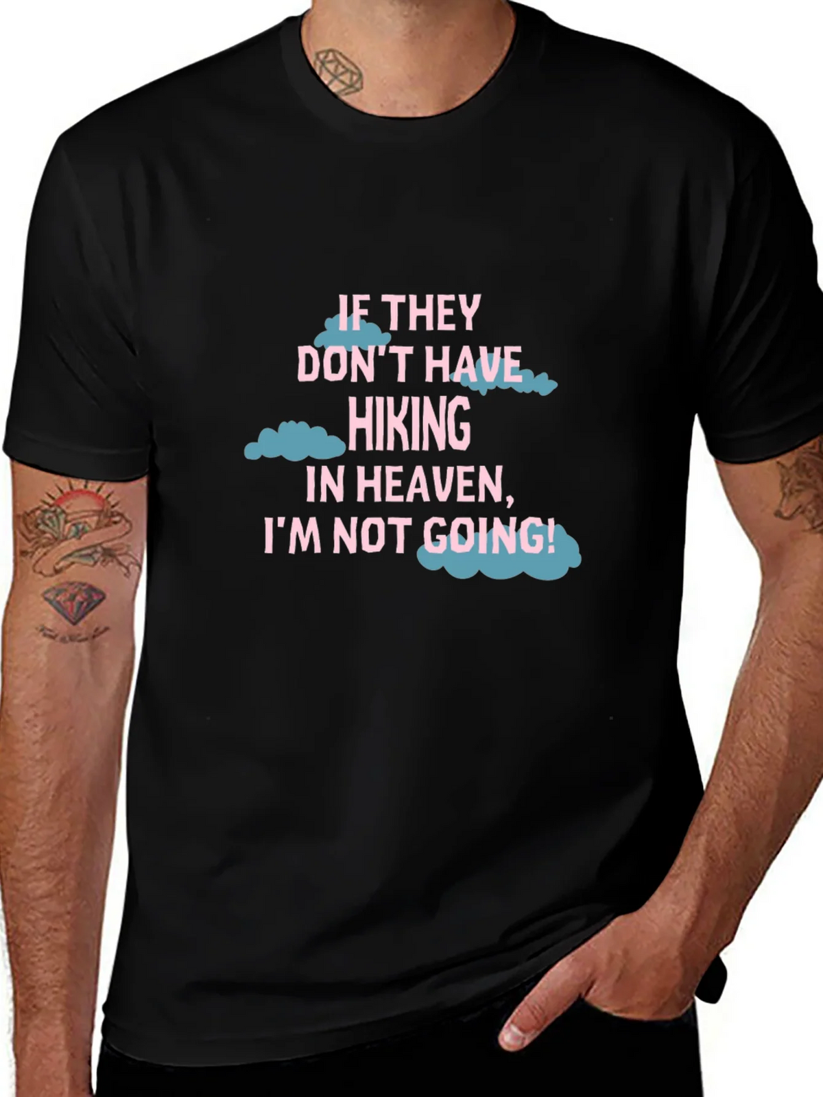Hiking Heaven T-Shirt - Black Crew Neck Tee product image 1