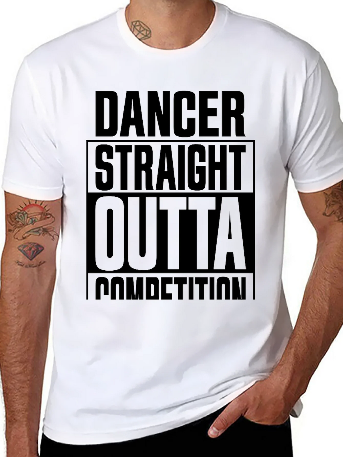 Dancer Straight Outta Competition Black T-Shirt product image 7