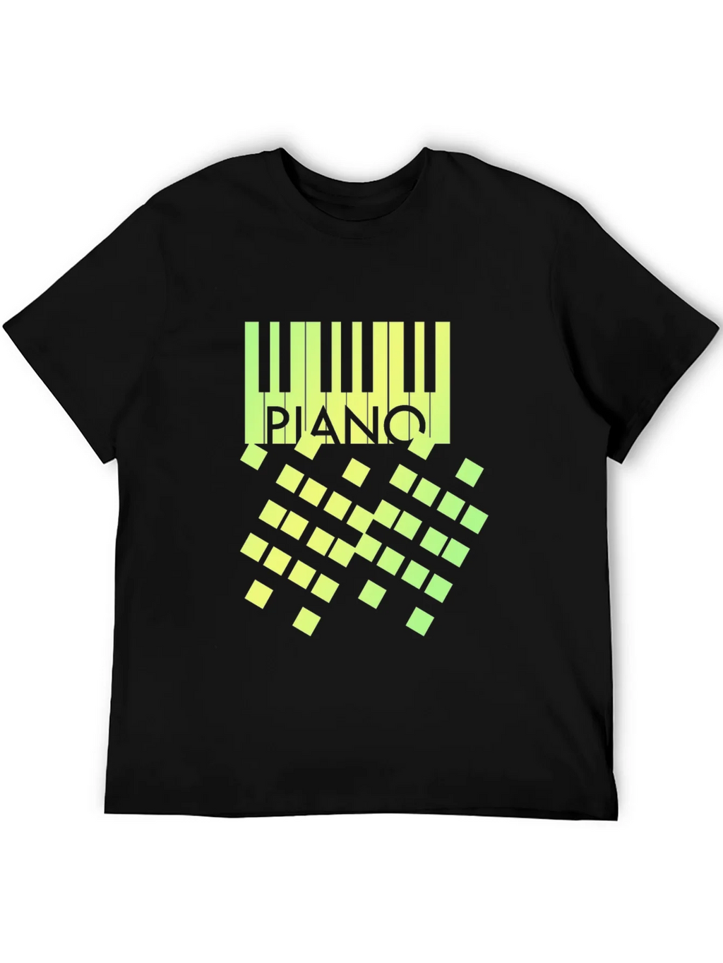 Piano Keys Graphic Black T-Shirt product image 5