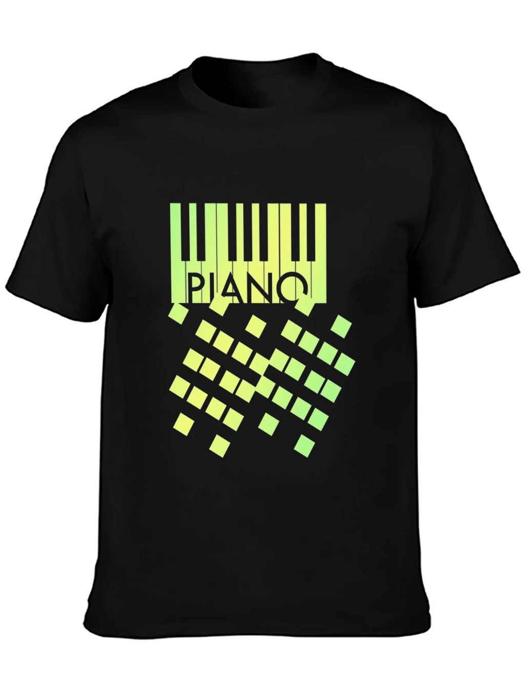 Piano Keys Graphic Black T-Shirt product image 3