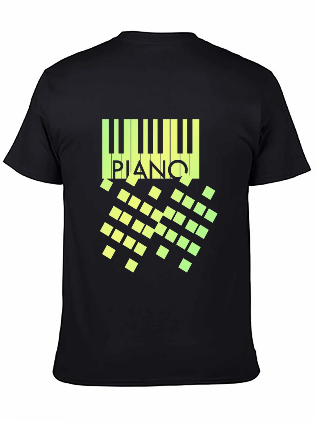 Piano Keys Graphic Black T-Shirt product image 4