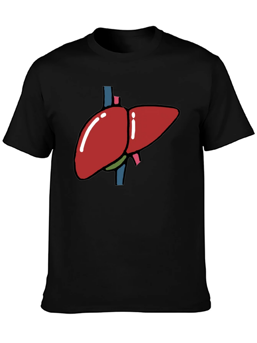 Liver Graphic T-Shirt - Black Anatomy Tee product image 3