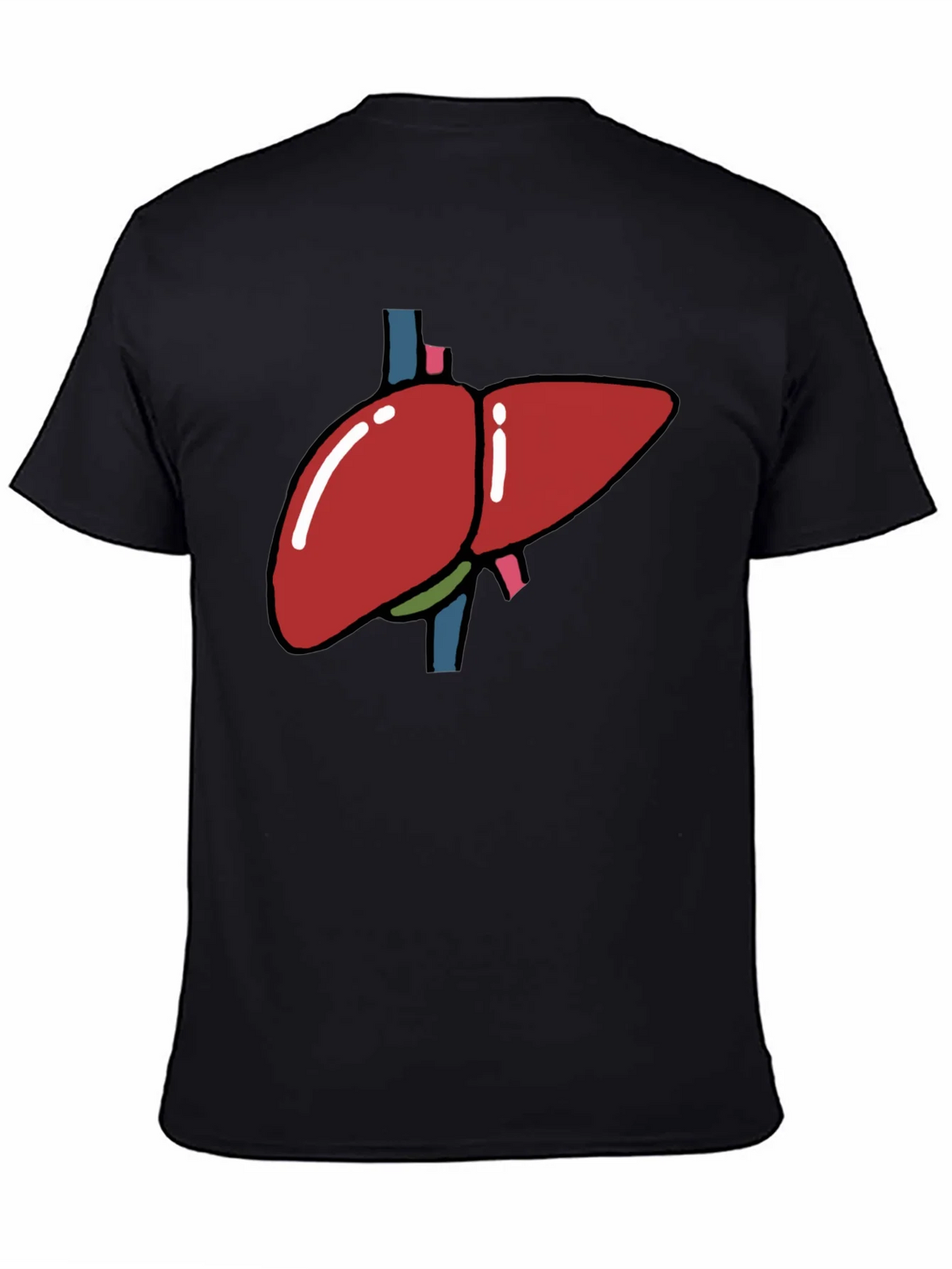 Liver Graphic T-Shirt - Black Anatomy Tee product image 4