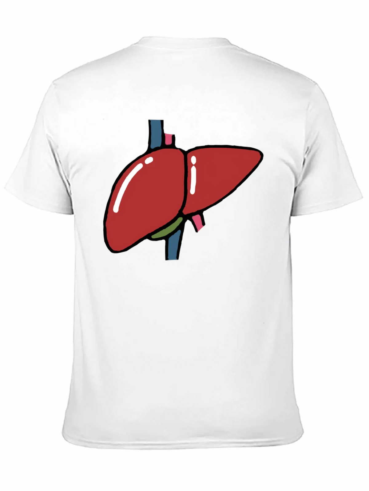 Liver Graphic T-Shirt - Black Anatomy Tee product image 5