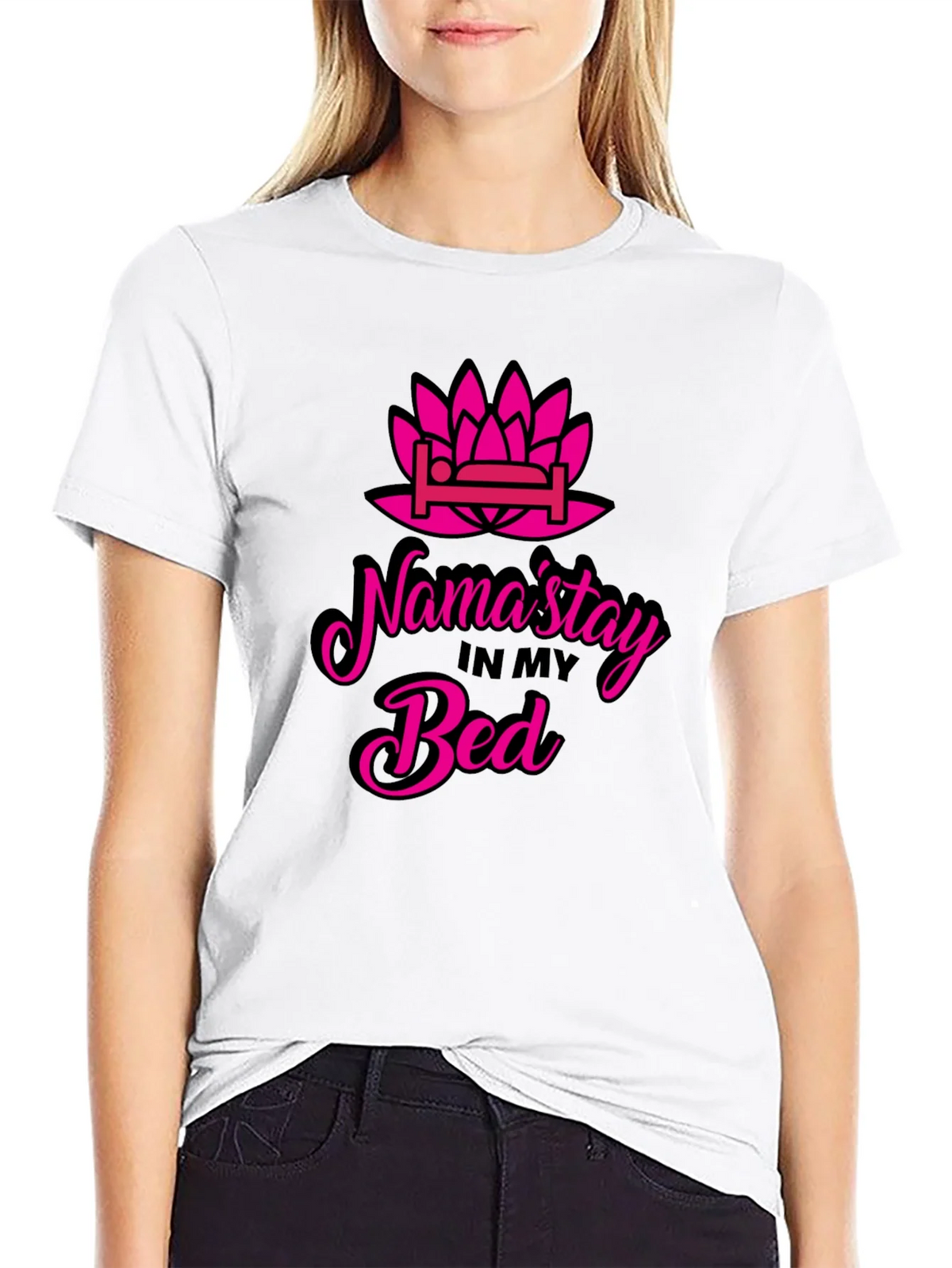 Namastay in Bed T-Shirt - Funny Yoga Slogan Tee product image 8