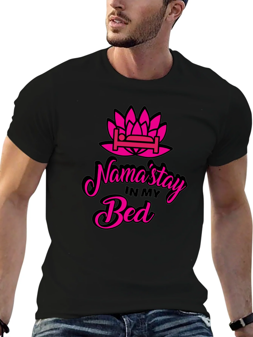 Namastay in Bed T-Shirt - Funny Yoga Slogan Tee product image 6