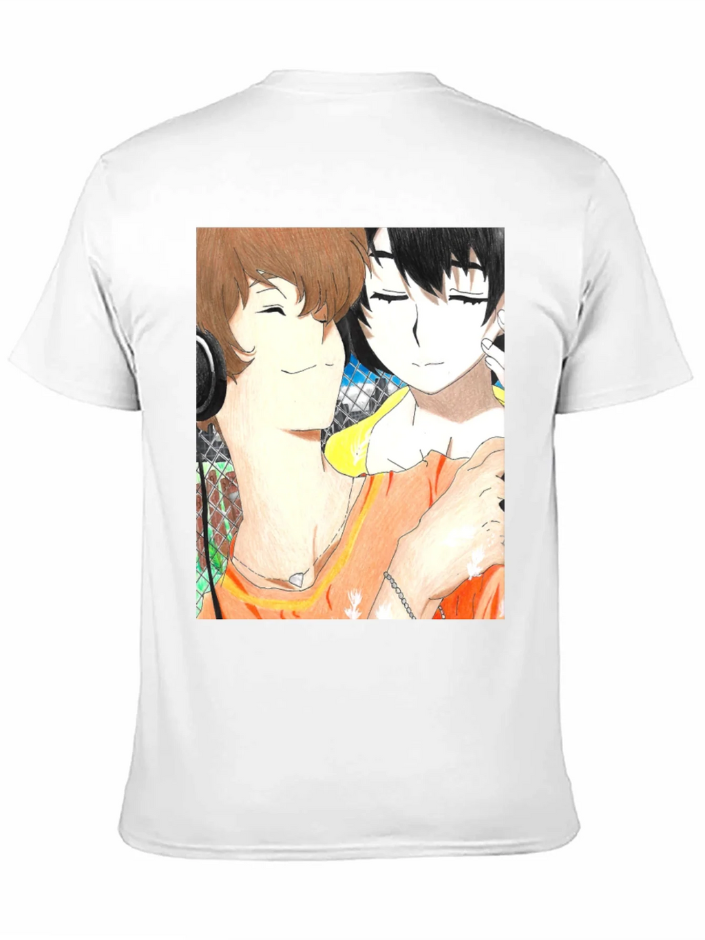 Anime Couple Graphic Tee - Soft Black Cotton product image 10