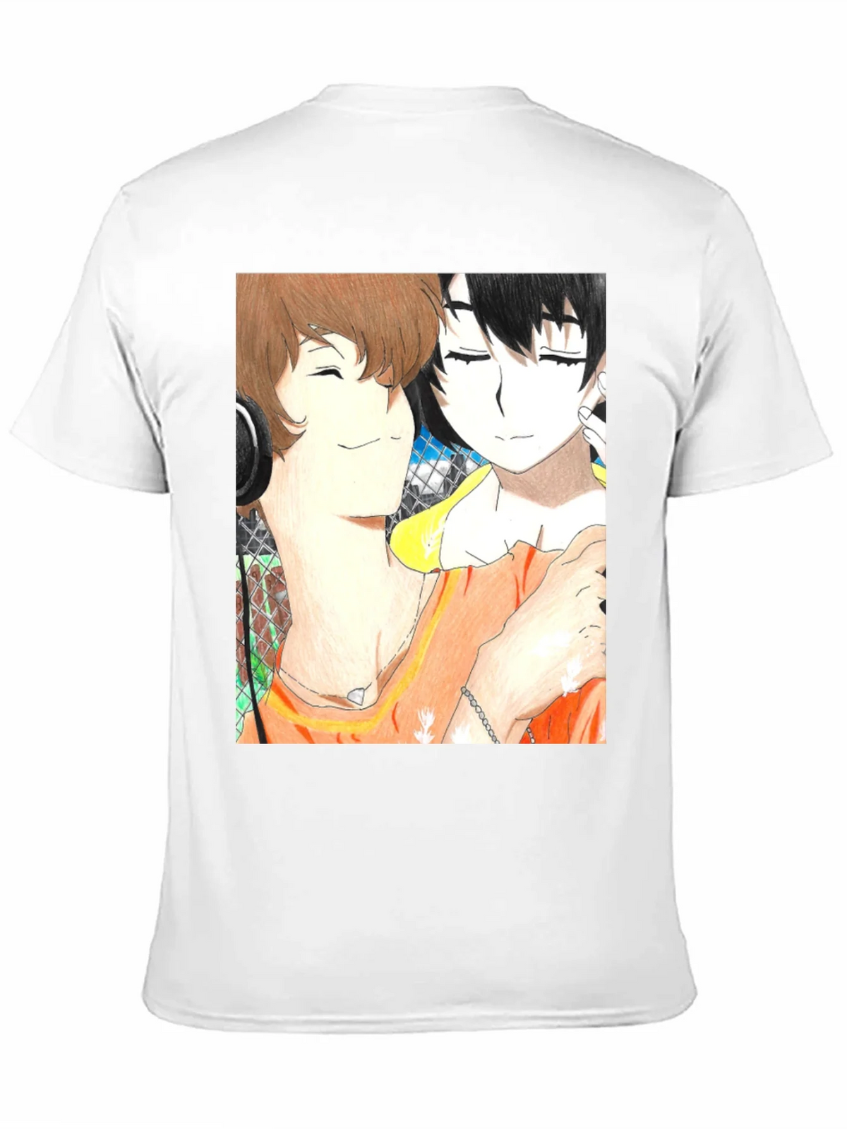 Anime Couple Graphic Tee - Soft Black Cotton product image 10