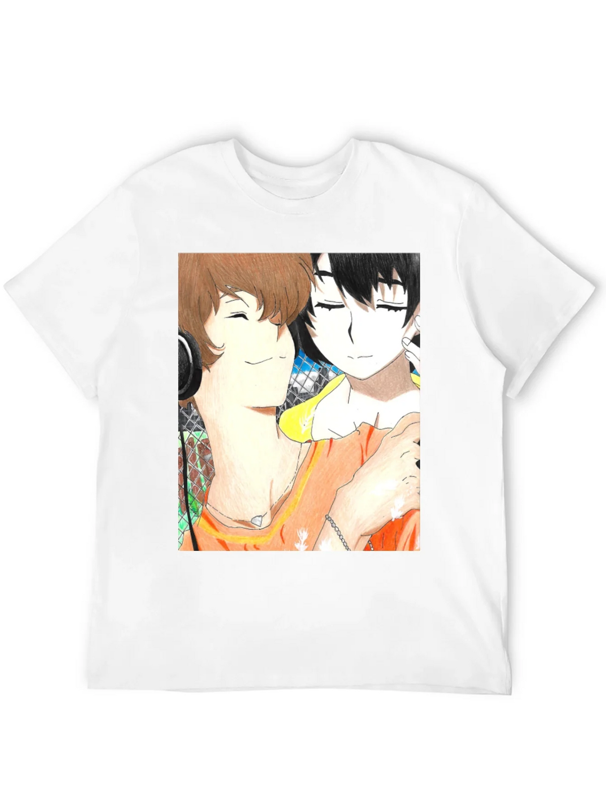Anime Couple Graphic Tee - Soft Black Cotton product image 11