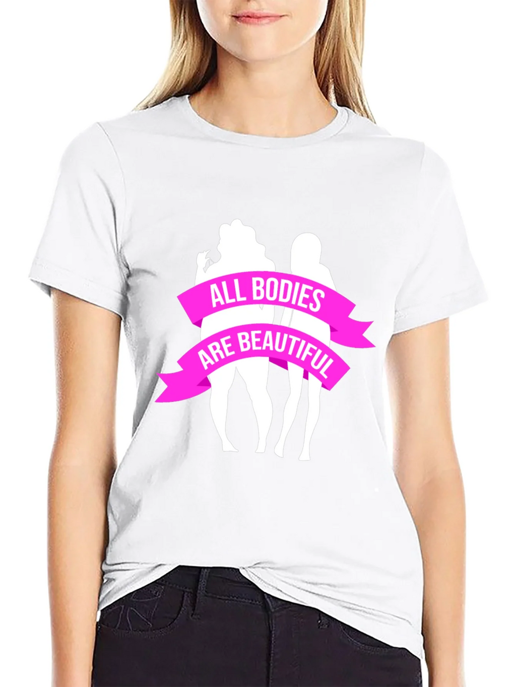 All Bodies Are Beautiful Graphic Tee - Black product image 8
