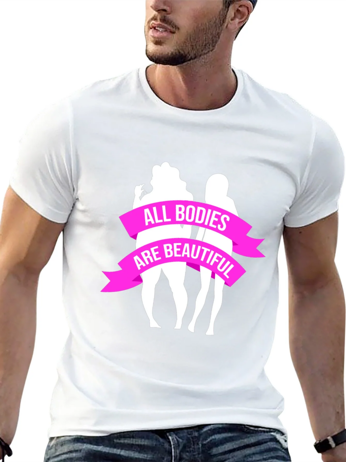 All Bodies Are Beautiful Graphic Tee - Black product image 12