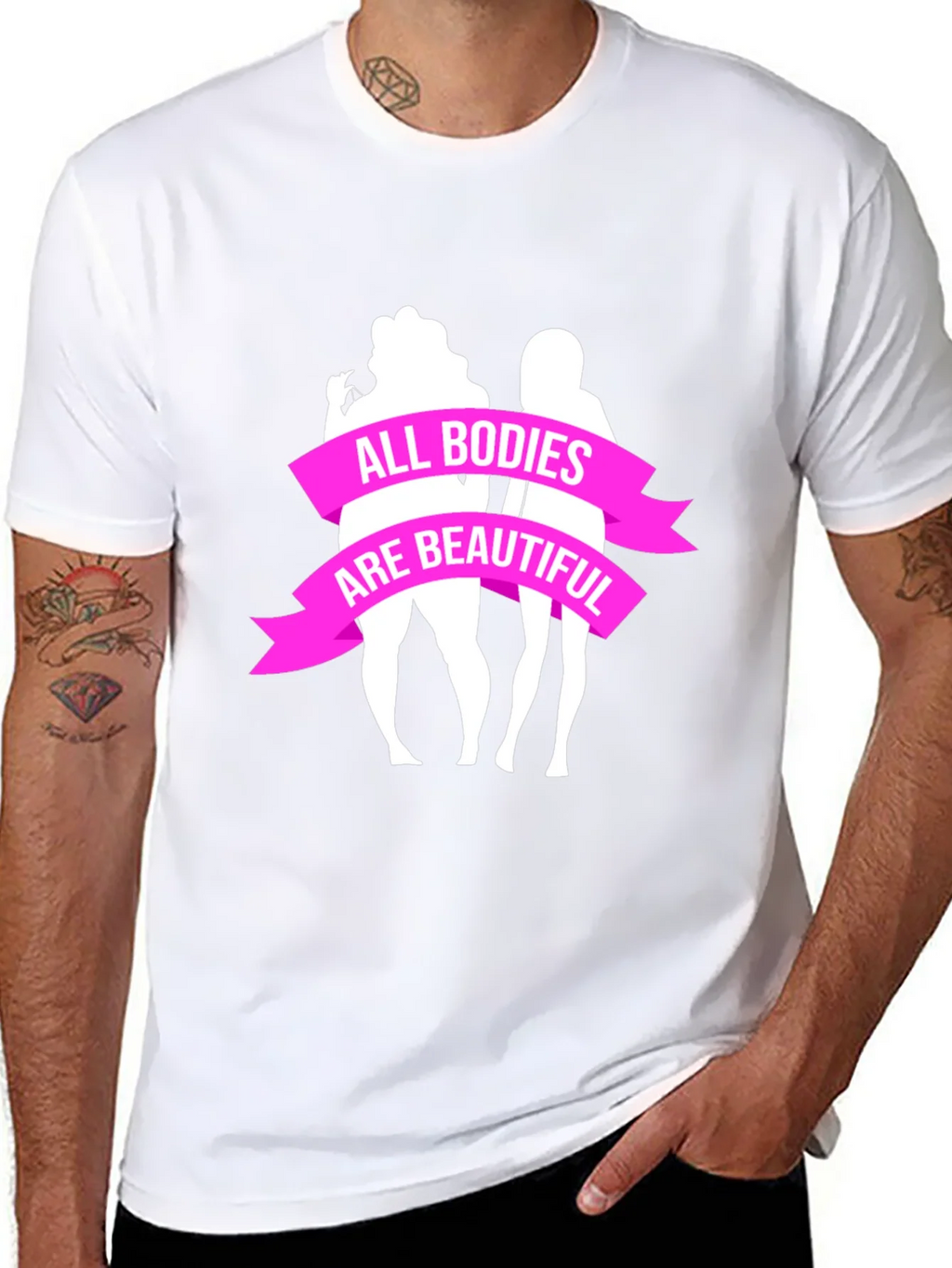 All Bodies Are Beautiful Graphic Tee - Black product image 7