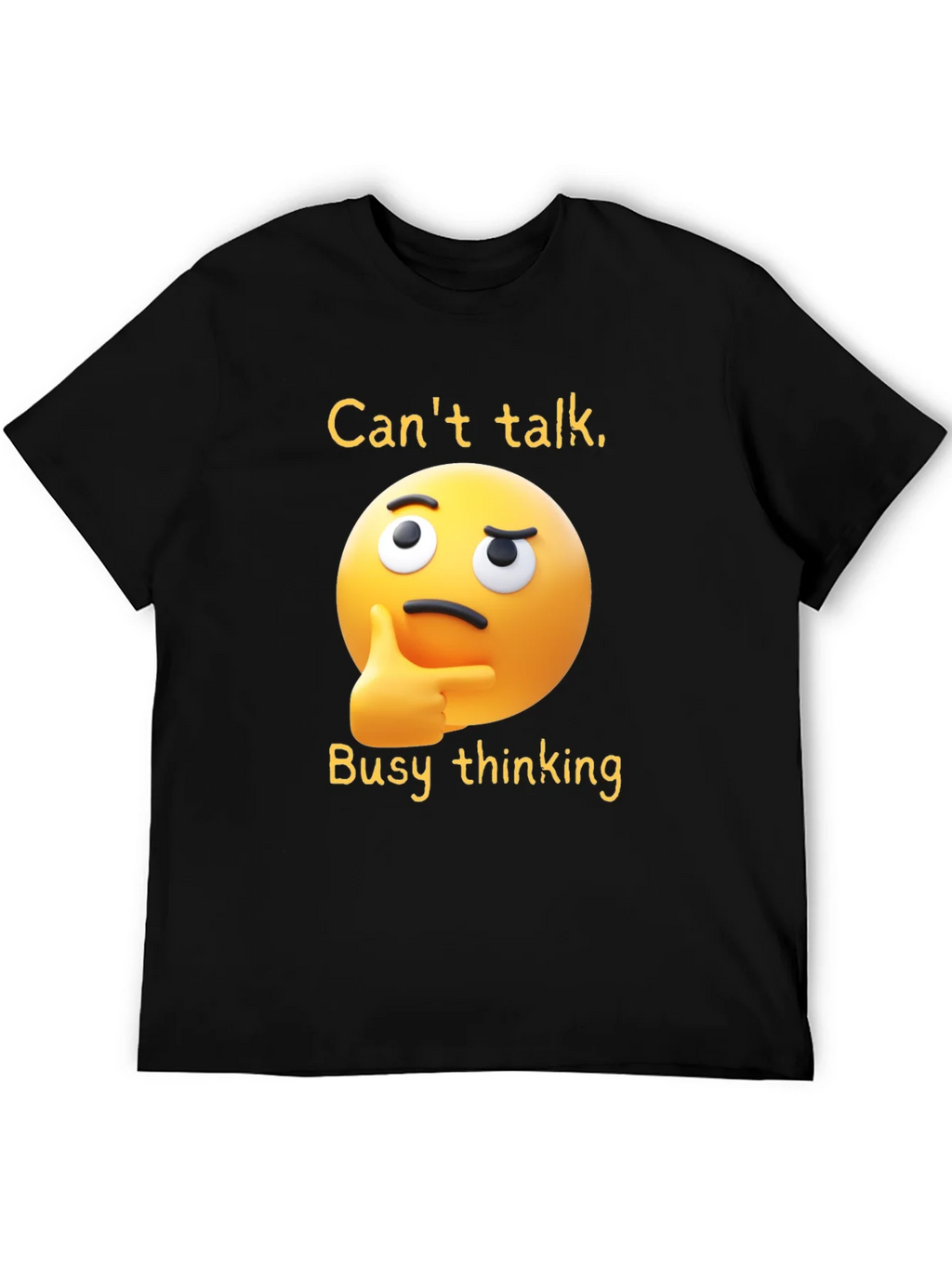 Thinking Emoji T-Shirt: Funny Clever Casual Wear product image 3