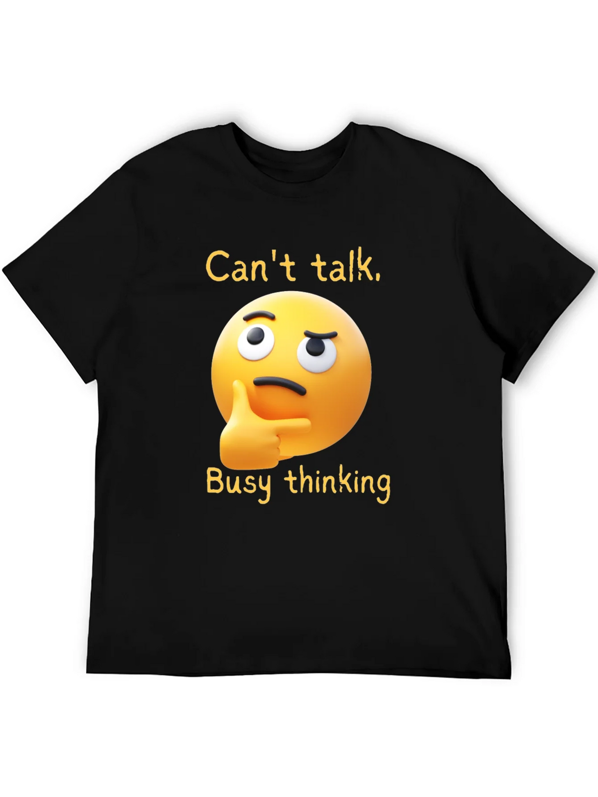 Thinking Emoji T-Shirt: Funny Clever Casual Wear product image 3
