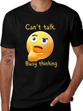 Thinking Emoji T-Shirt: Funny Clever Casual Wear product image 1