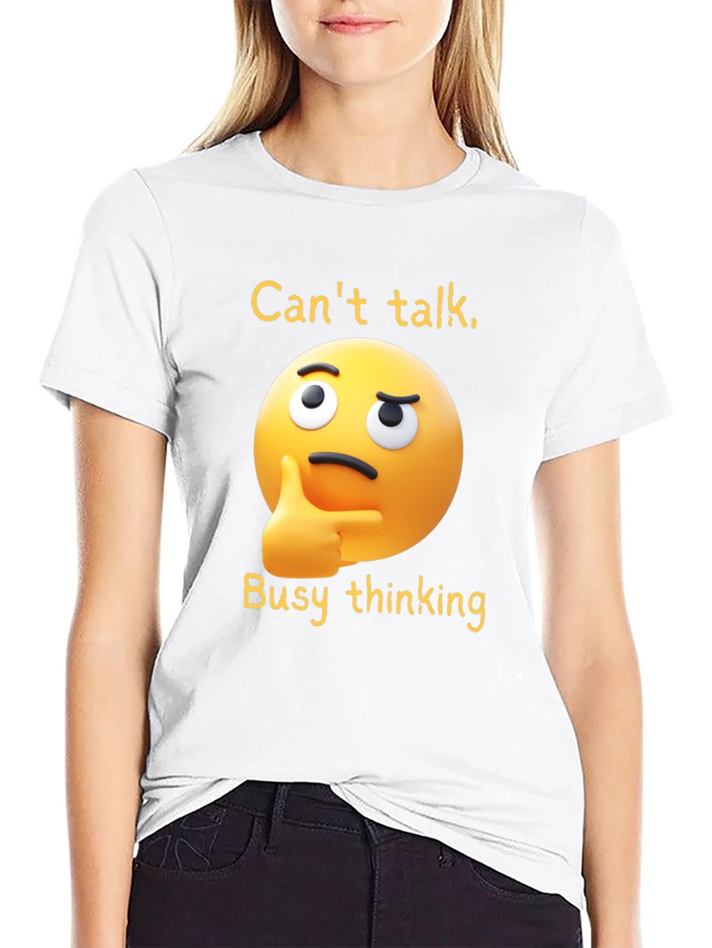 Thinking Emoji T-Shirt: Funny Clever Casual Wear product image 6