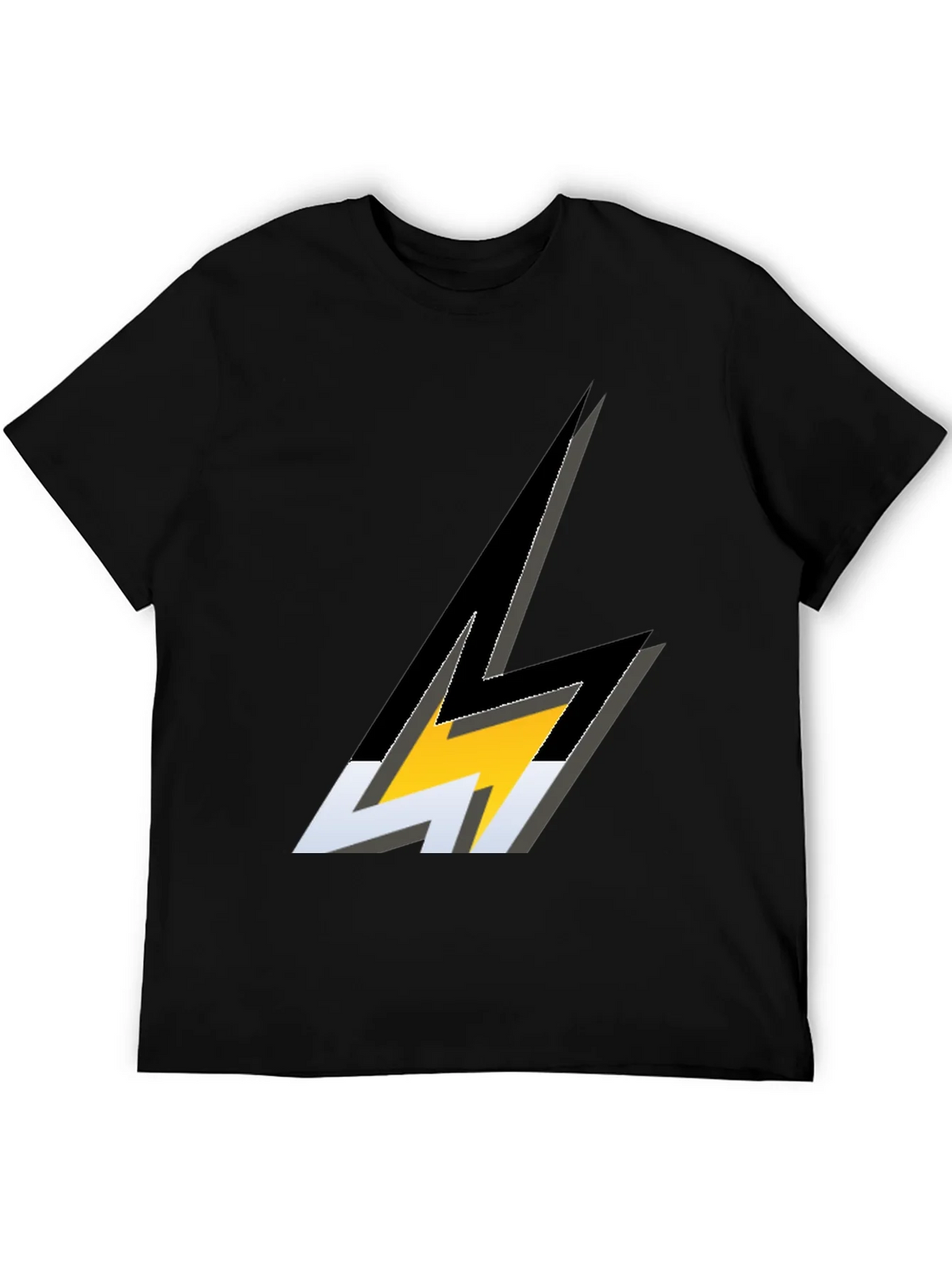 Lightning Bolt Graphic Black T-Shirt product image 5