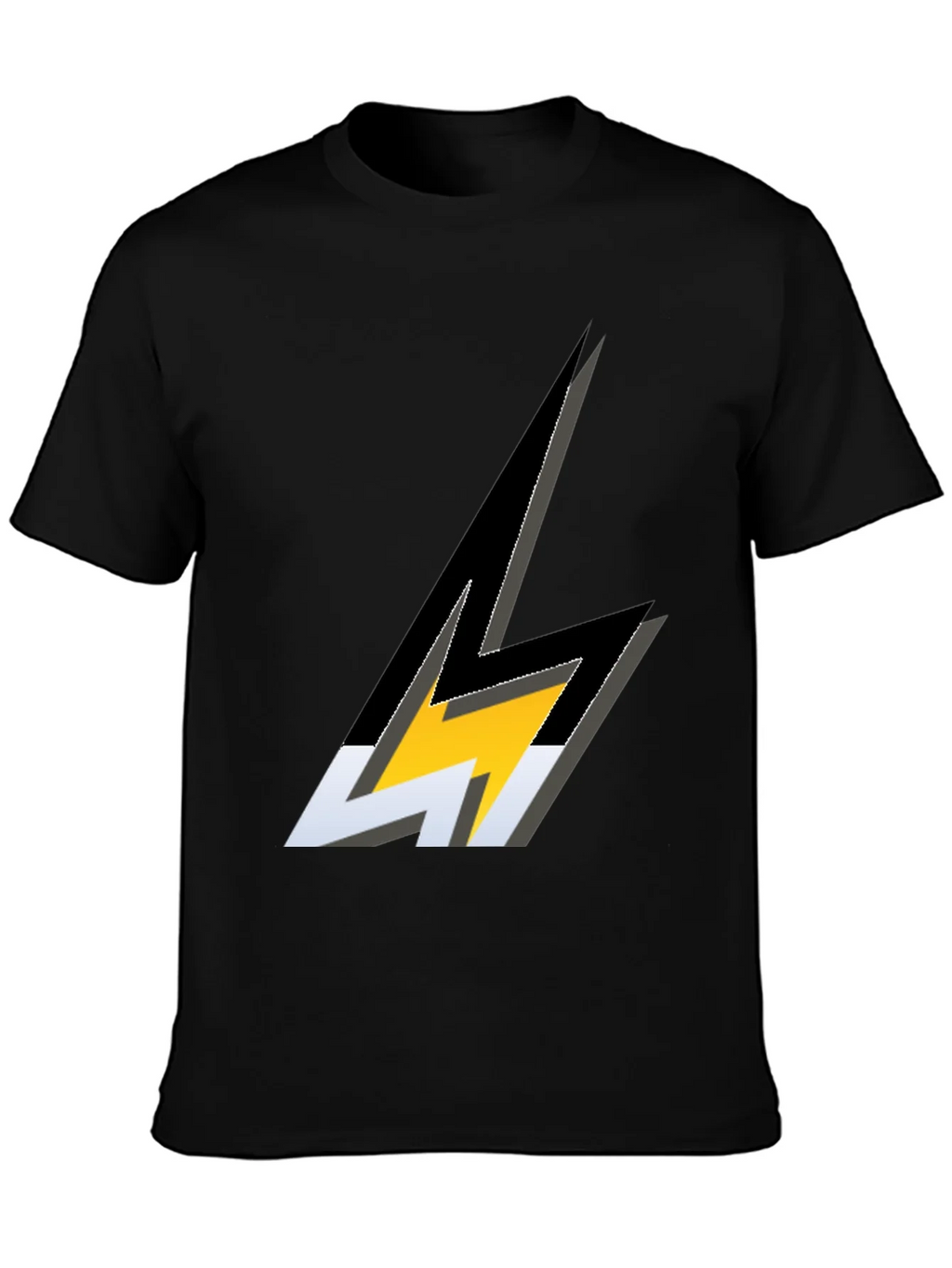 Lightning Bolt Graphic Black T-Shirt product image 3