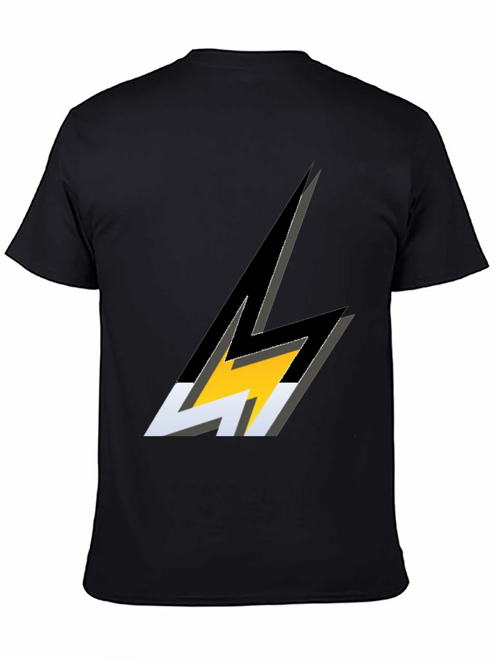 Lightning Bolt Graphic Black T-Shirt product image 4
