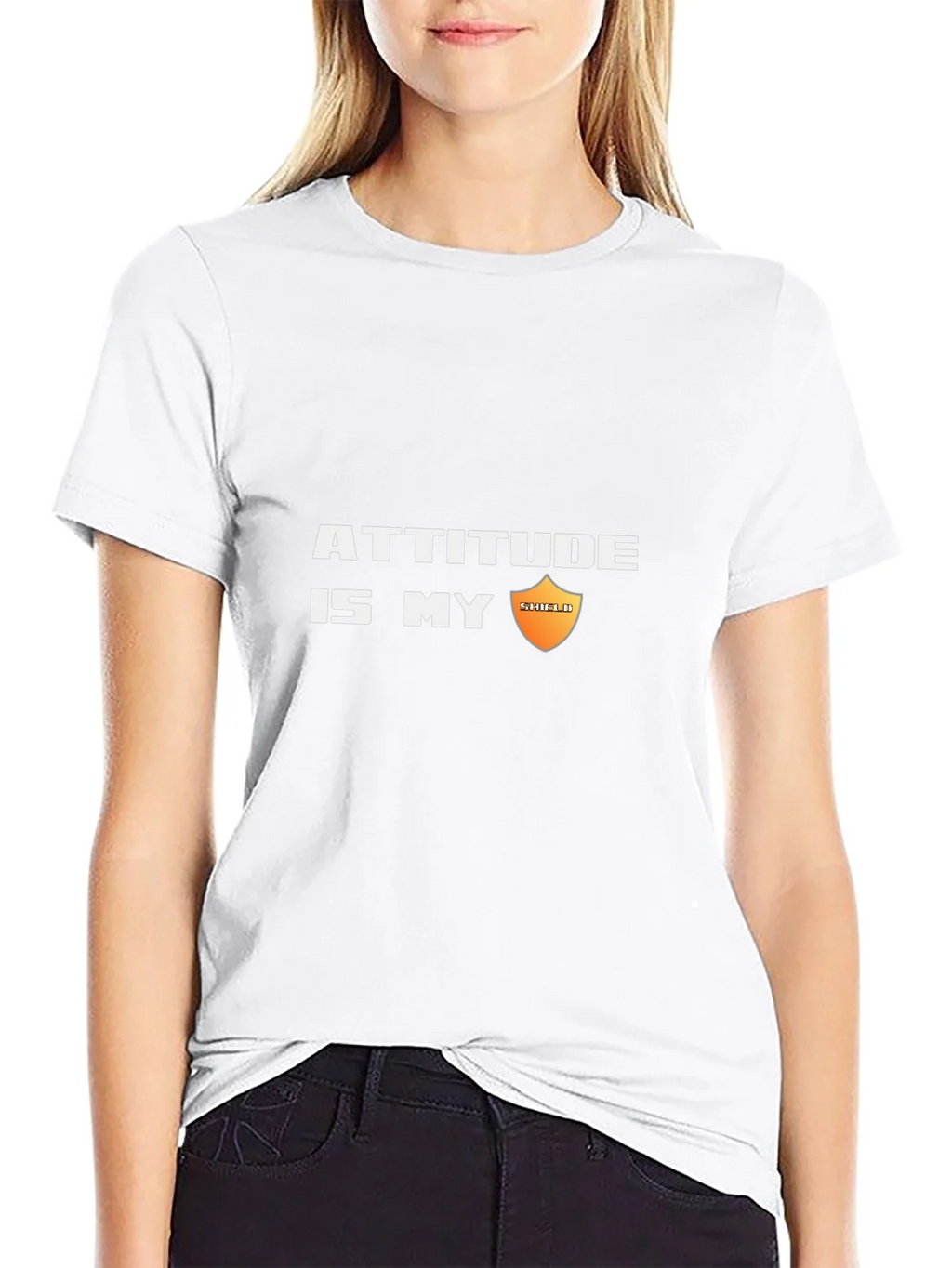 Attitude is My Shield Black T-Shirt product image 8