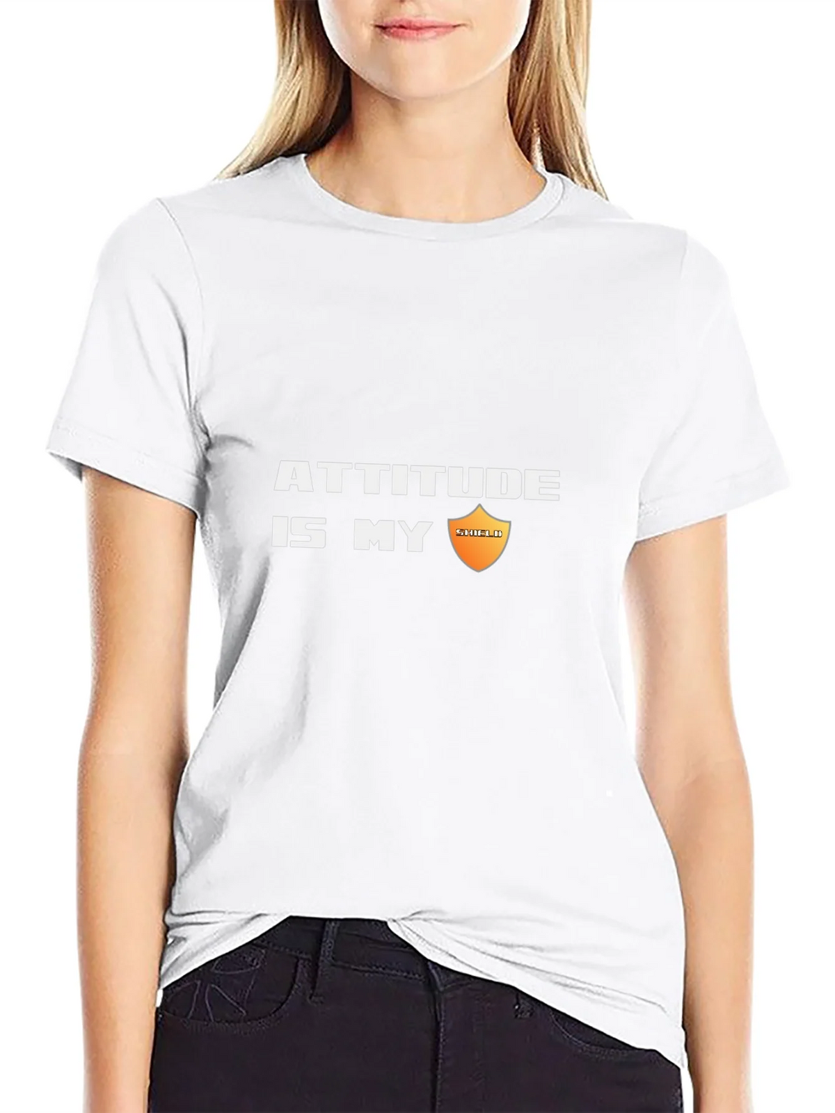 Attitude is My Shield Black T-Shirt product image 8