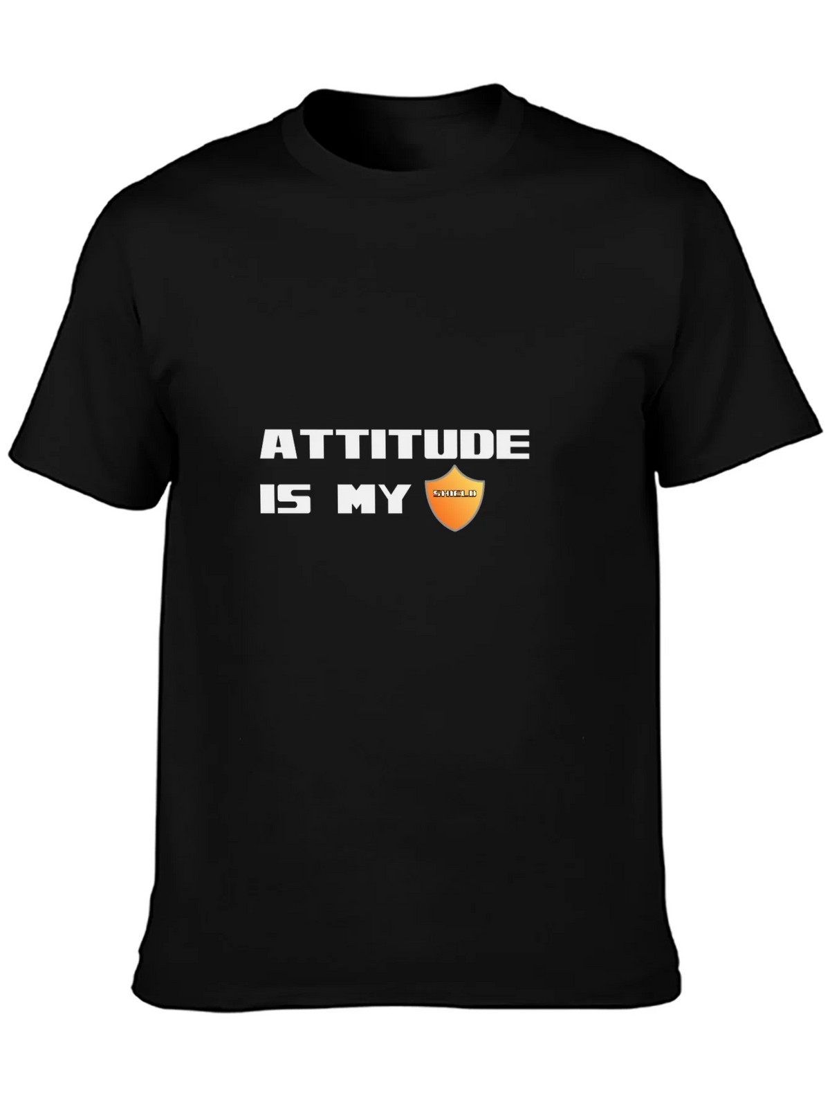 Attitude is My Shield Black T-Shirt product image 3
