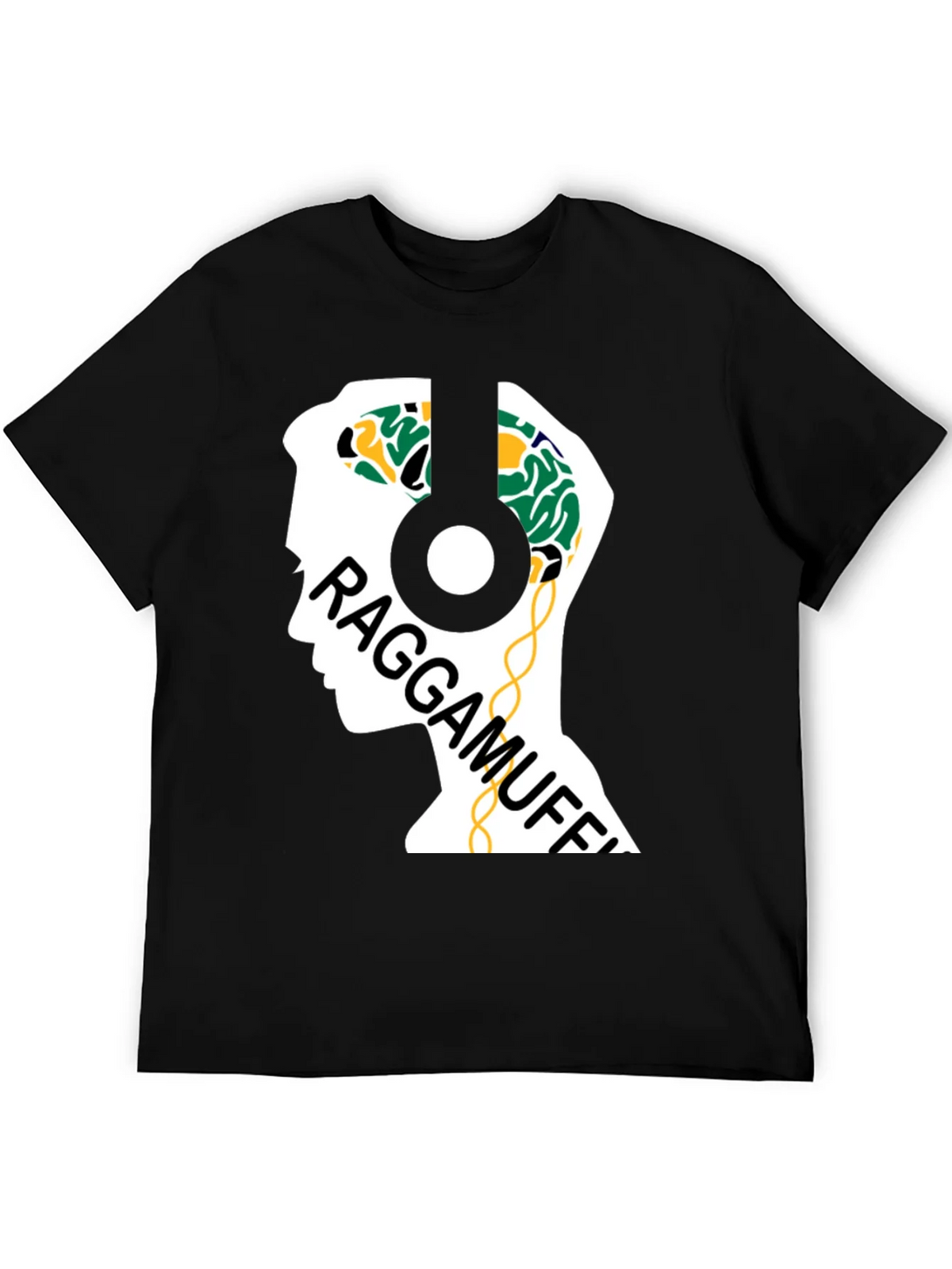 Raggamuffin Headphones Graphic Tee - Cool Music Lover Shirt product image 3