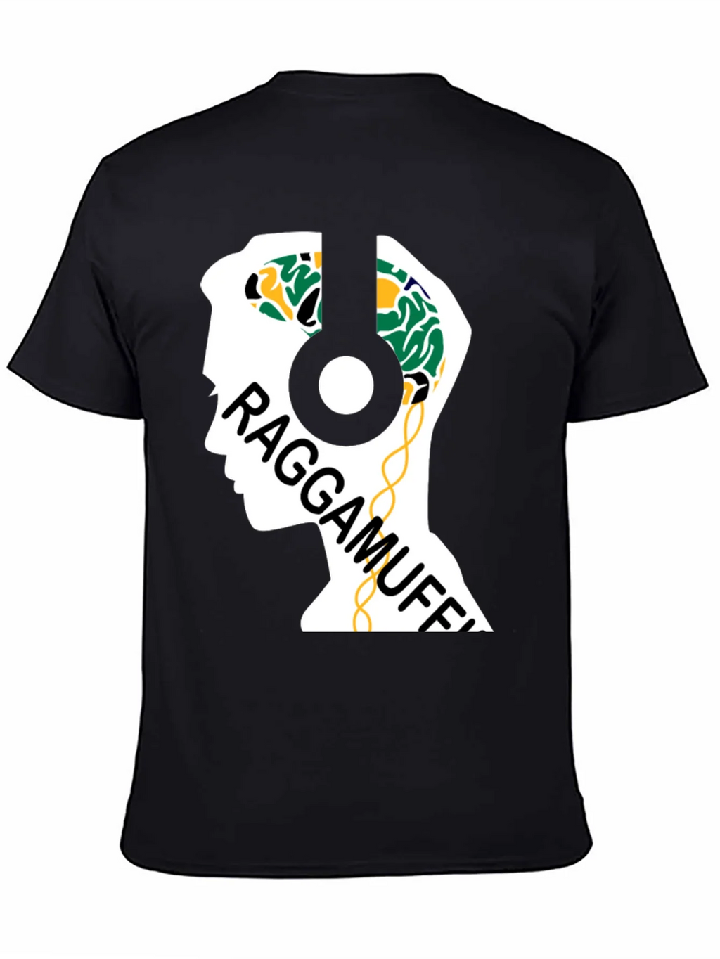 Raggamuffin Headphones Graphic Tee - Cool Music Lover Shirt product image 2