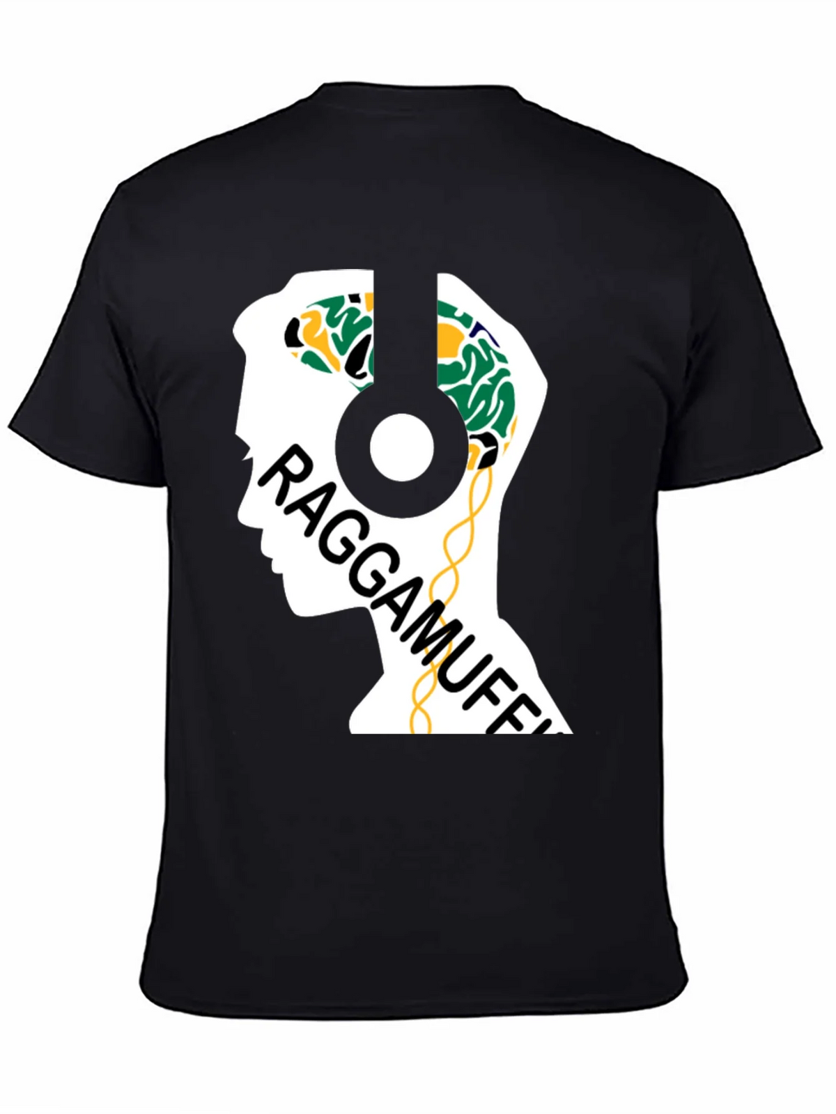 Raggamuffin Headphones Graphic Tee - Cool Music Lover Shirt product image 2