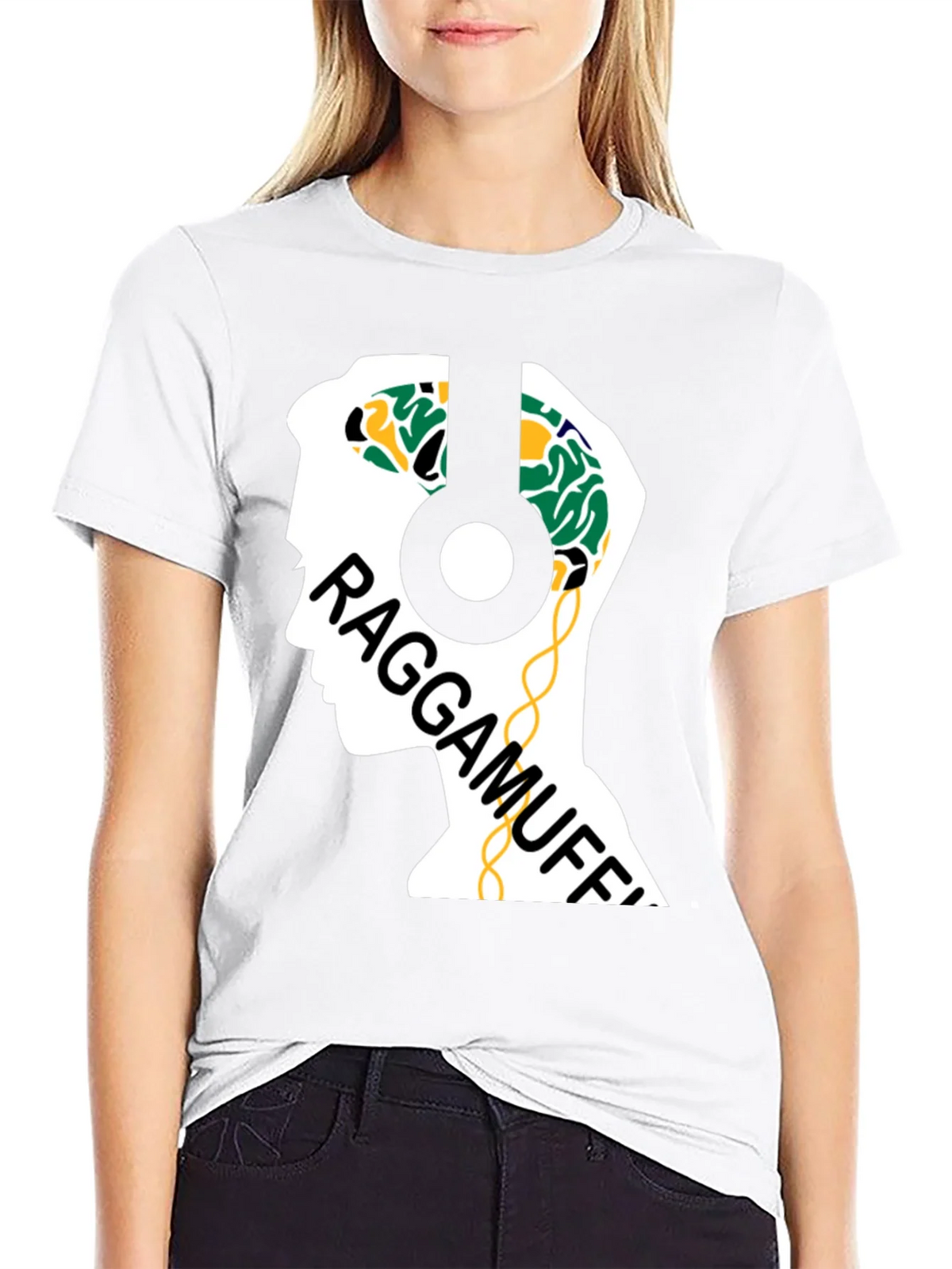 Raggamuffin Headphones Graphic Tee - Cool Music Lover Shirt product image 5