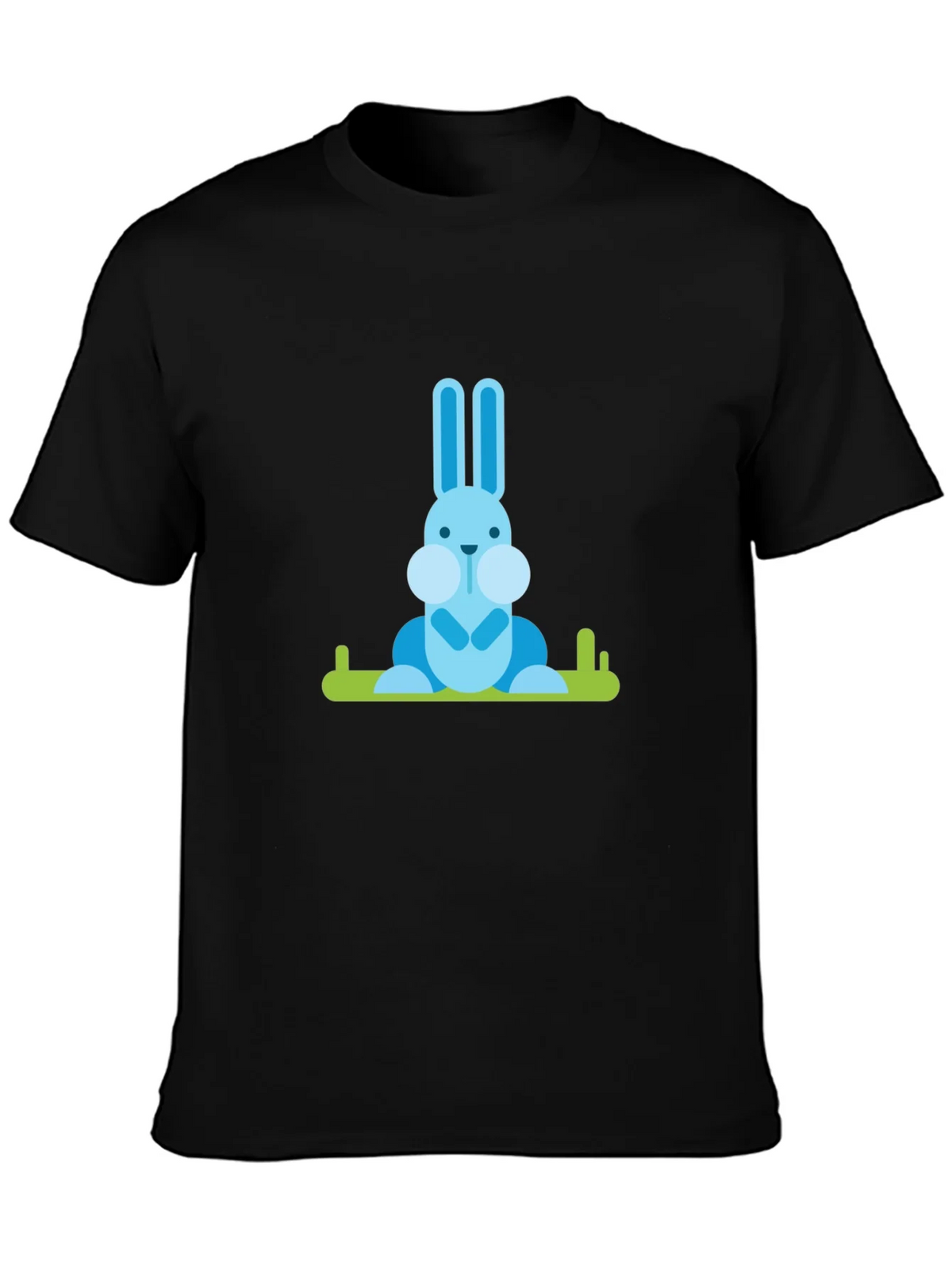 Blue Bunny Graphic Tee - Casual Black T-Shirt product image 3