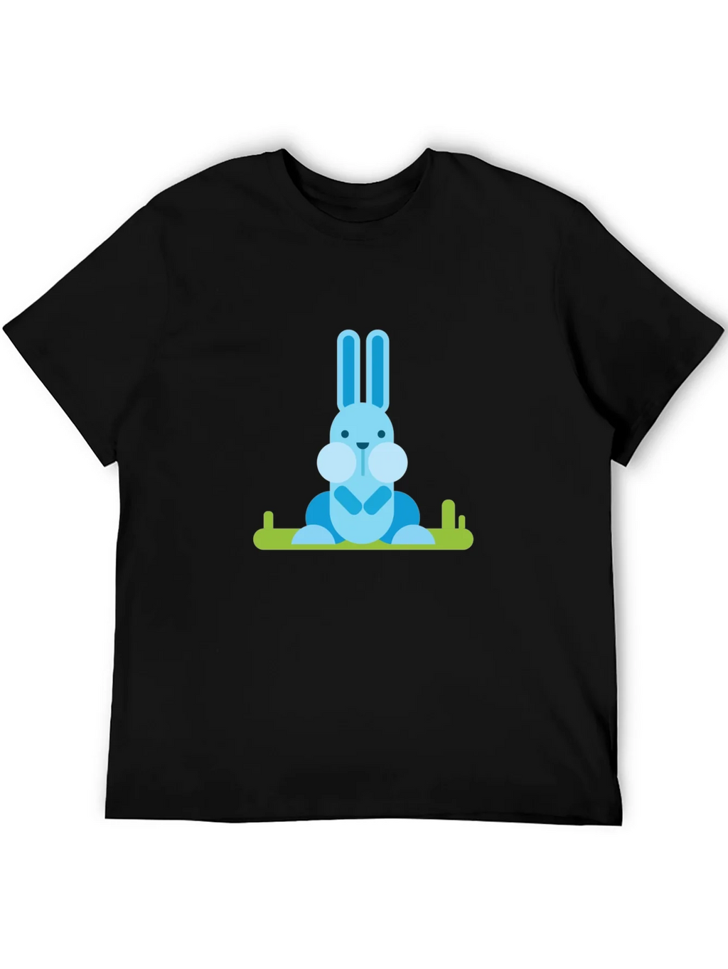 Blue Bunny Graphic Tee - Casual Black T-Shirt product image 5