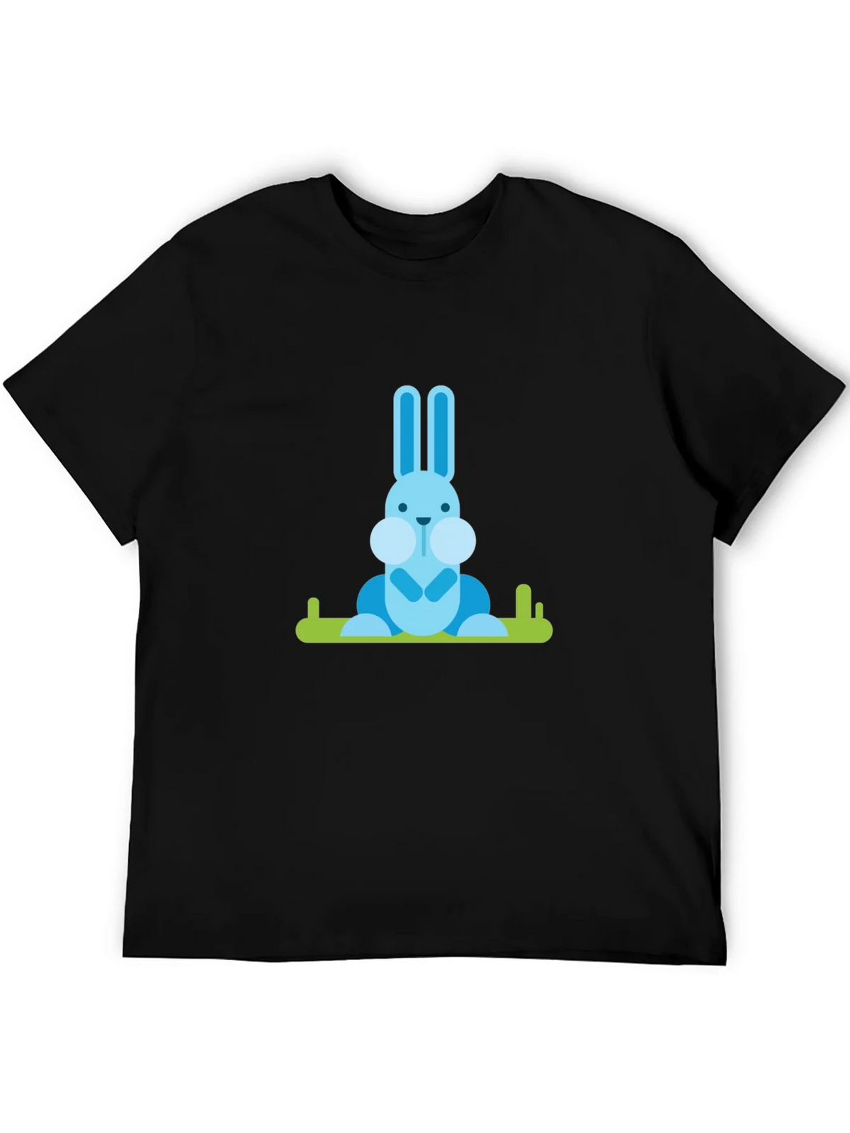 Blue Bunny Graphic Tee - Casual Black T-Shirt product image 5