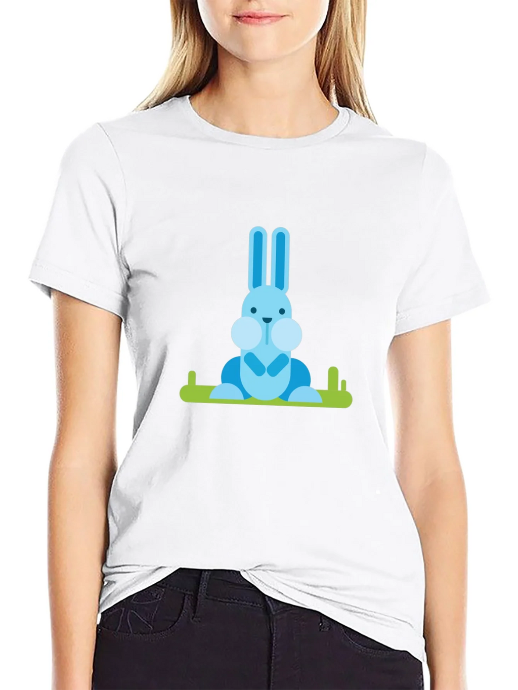 Blue Bunny Graphic Tee - Casual Black T-Shirt product image 8