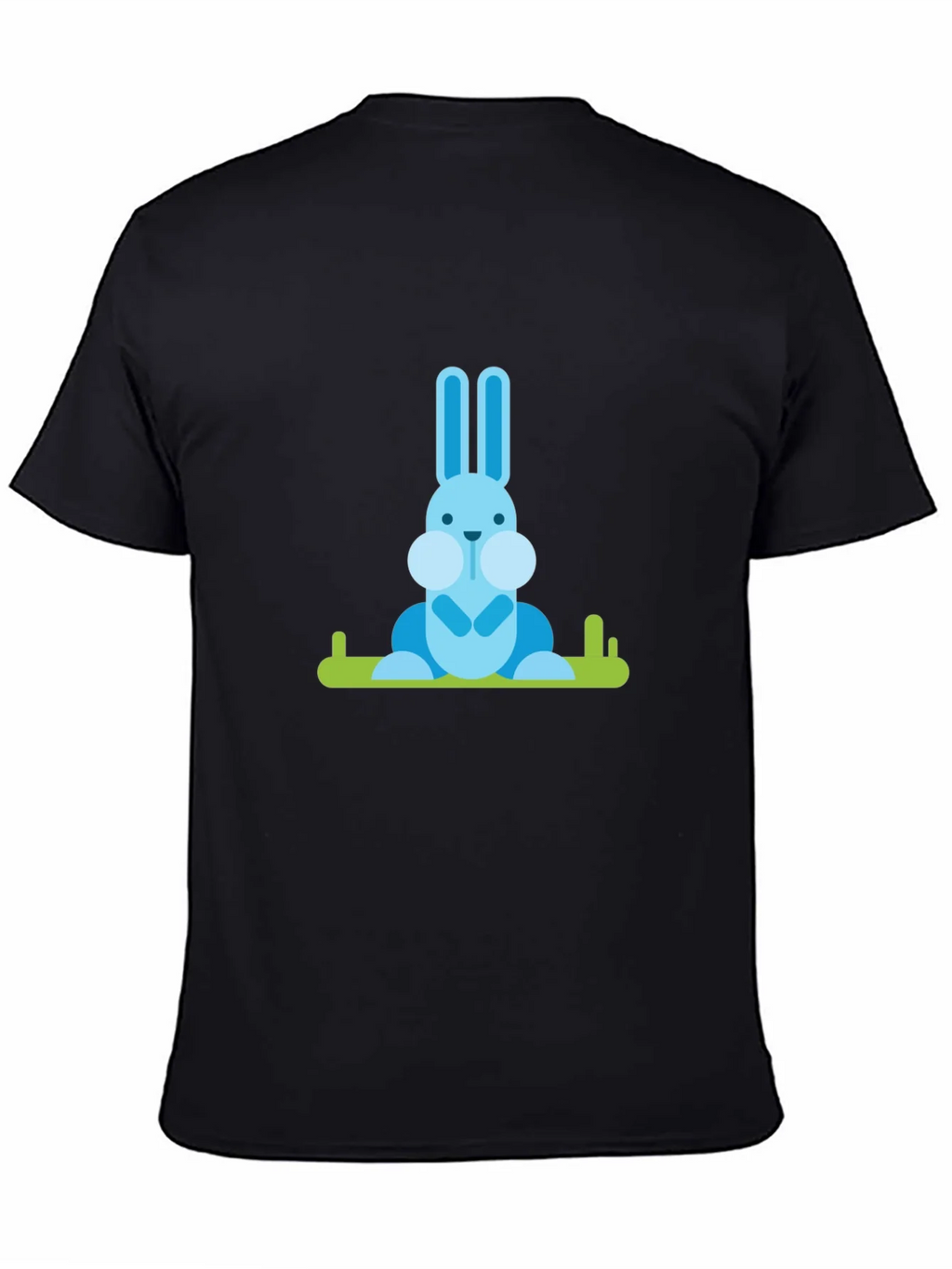 Blue Bunny Graphic Tee - Casual Black T-Shirt product image 4