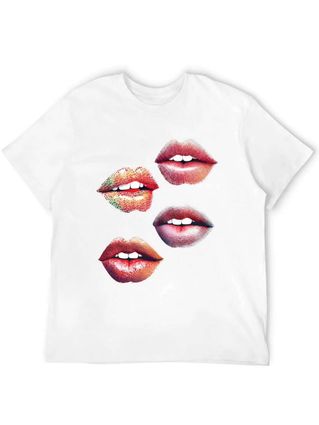 Lips Graphic Print Black T-Shirt product image 11