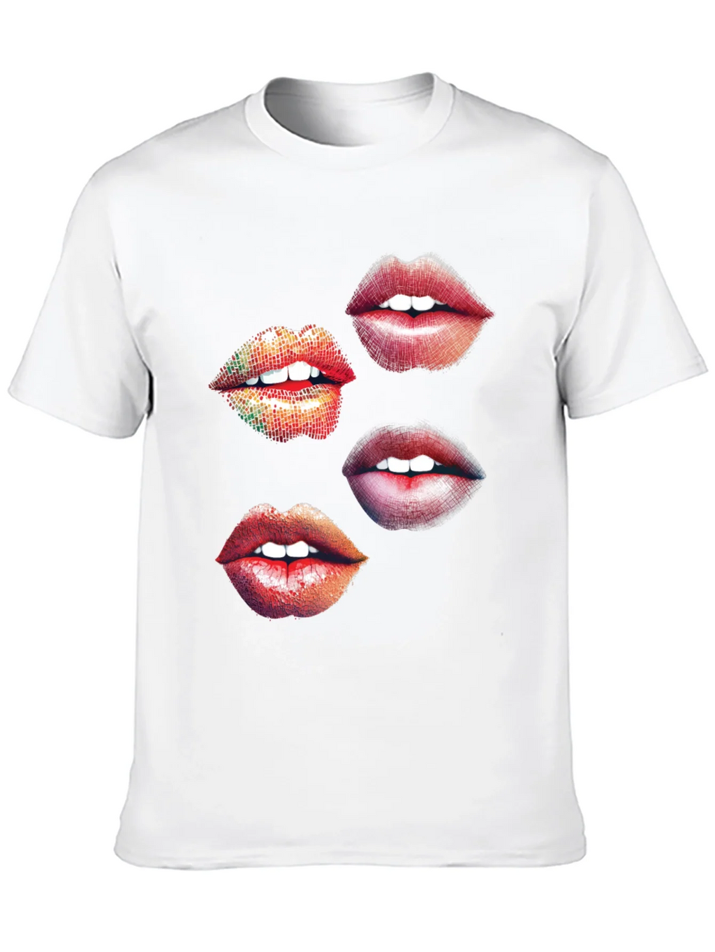 Lips Graphic Print Black T-Shirt product image 9